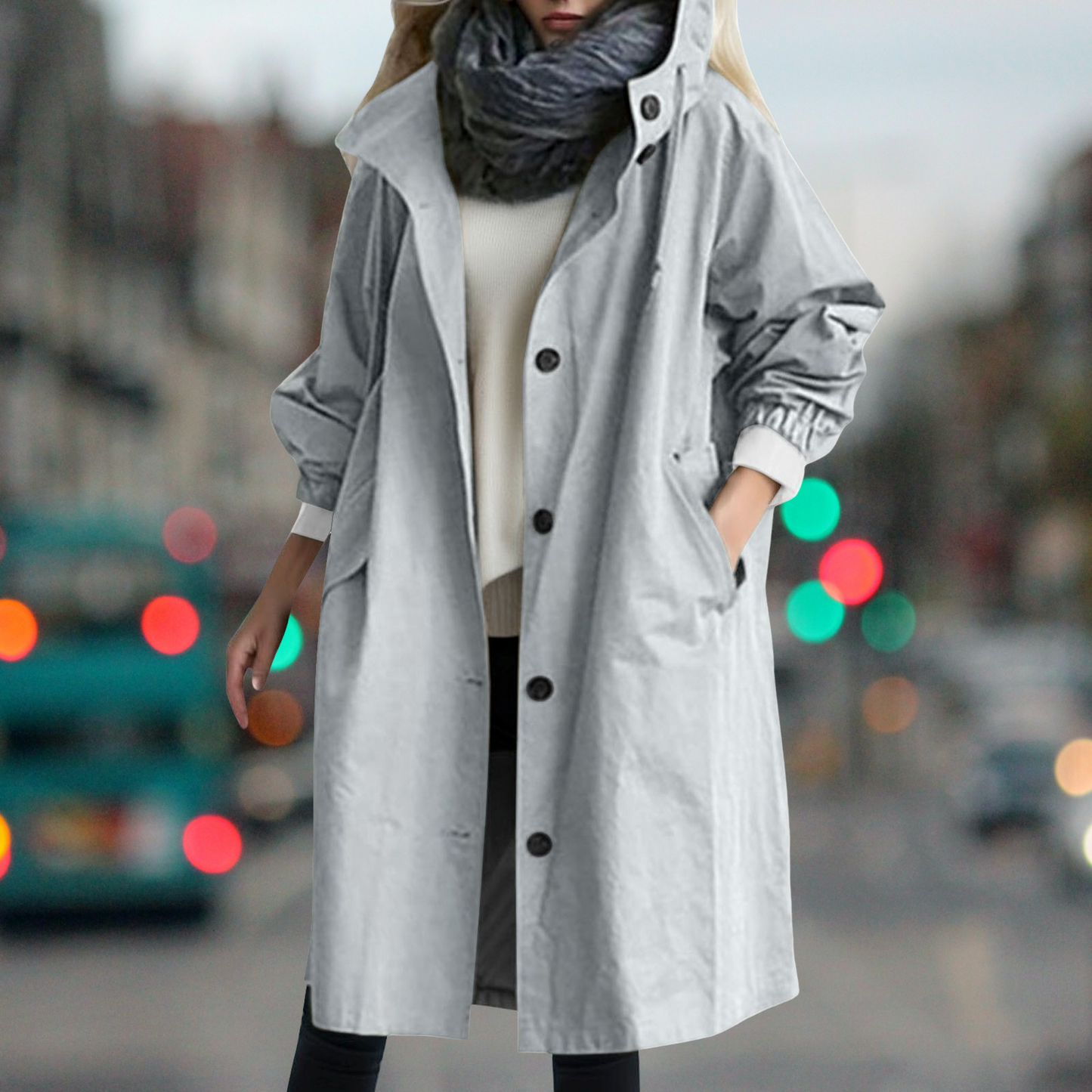 Trenchcoat Donna Impermeabile Vestibilità Classica