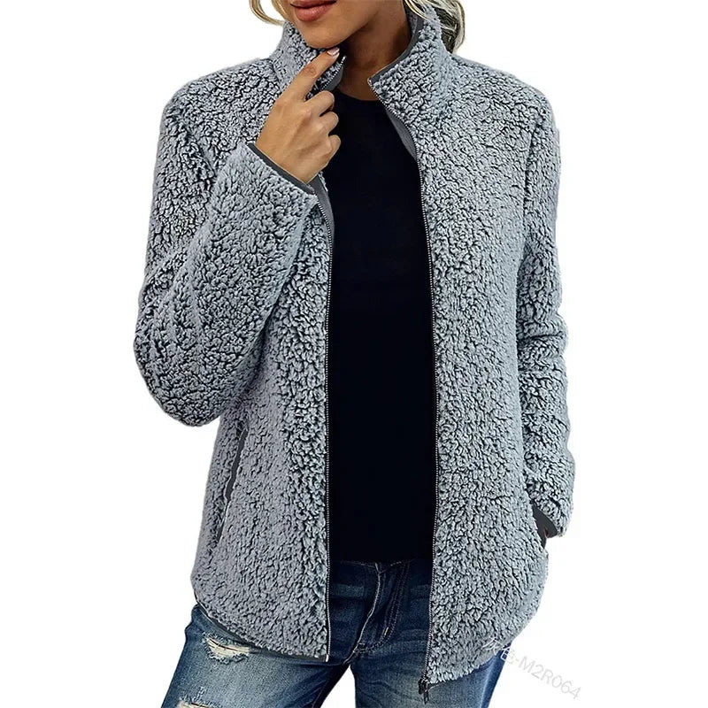 Giacca Donna in Pile Morbido Calda Outdoor