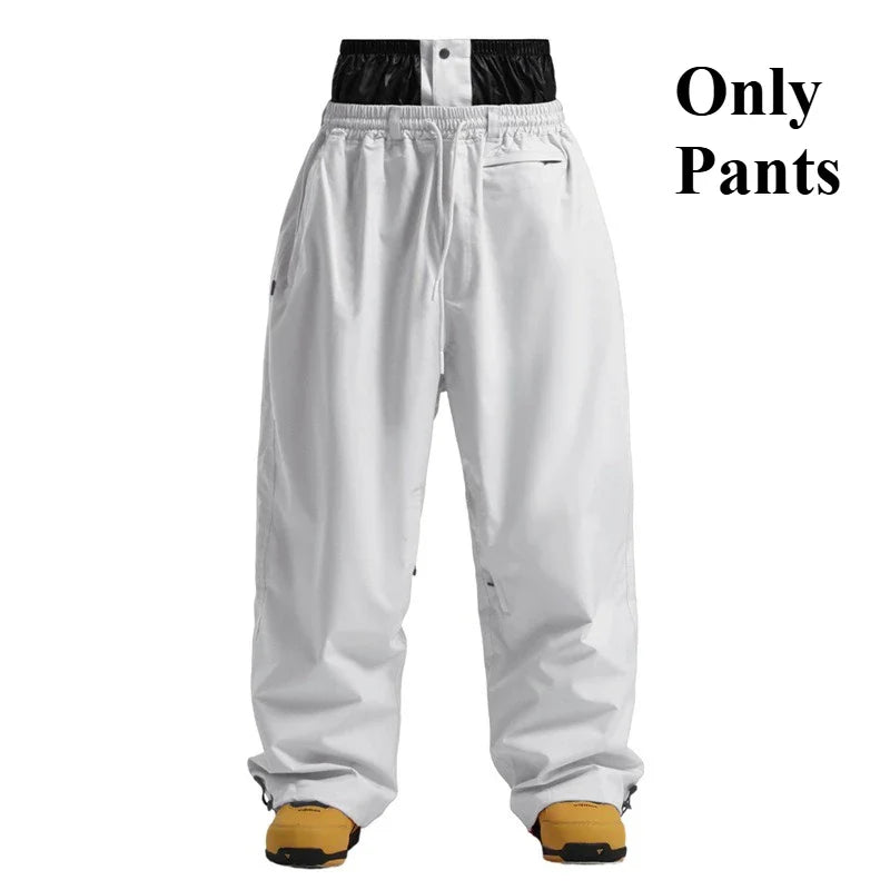 Pantaloni Uomo Tessuto Morbido Gamba Larga Tasche