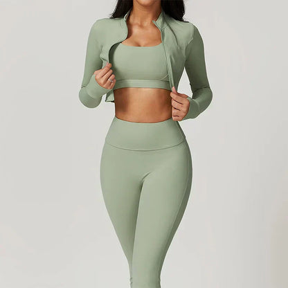 Completo Sportivo Donna Tre Pezzi con Gilet e Pantaloni