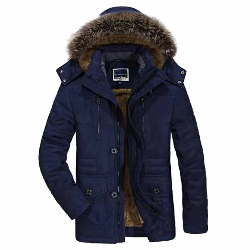 Giacca Invernale Uomo con Cappuccio Antivento Calda Comoda