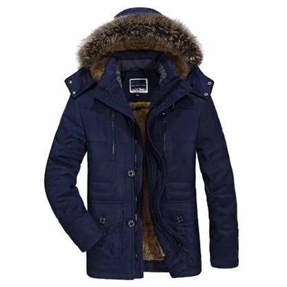 Giacca Invernale Uomo con Cappuccio Antivento Calda Comoda