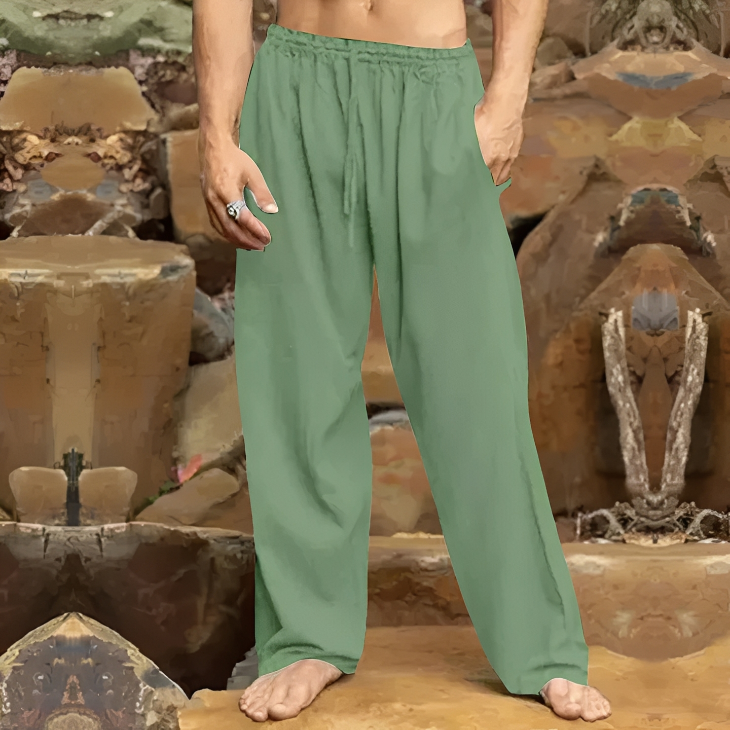 Pantaloni Uomo Comodi Traspiranti