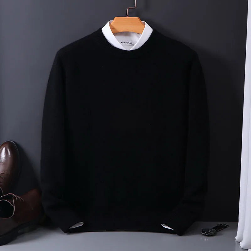 Maglione Uomo Caldo in Maglia Girocollo Corto - Brentozzi