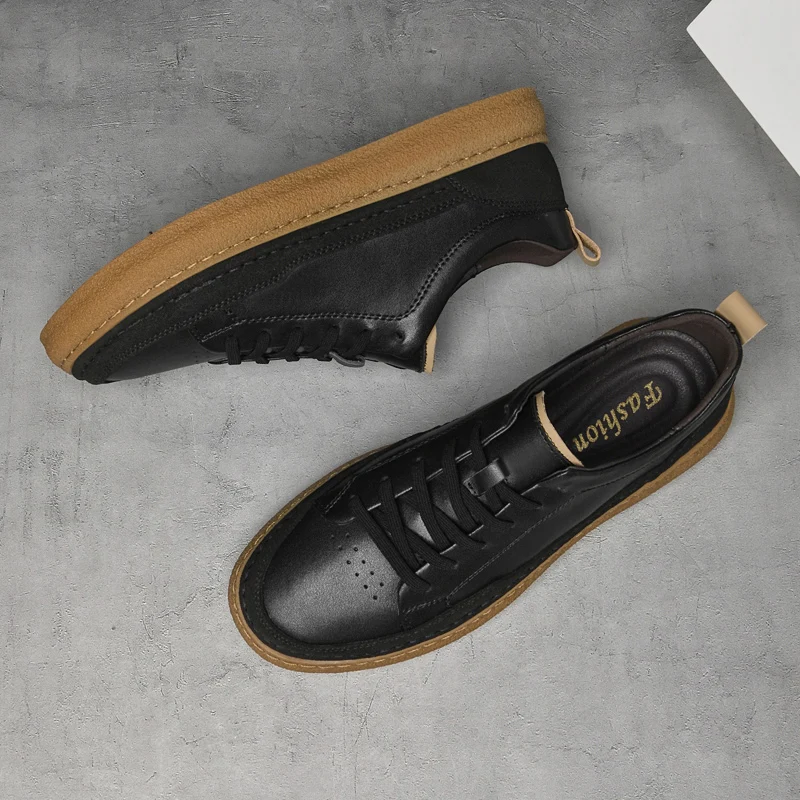 Scarpe Derby Uomo Stringate Suola in Gomma