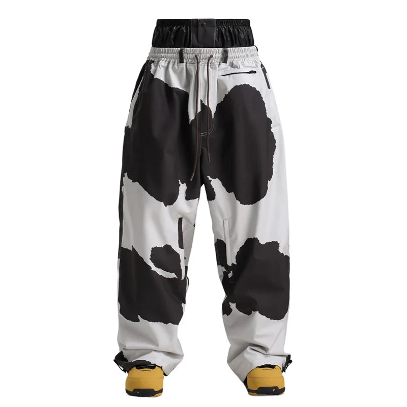 Pantaloni Sci Unisex Stile Cargo Vestibilità Larga