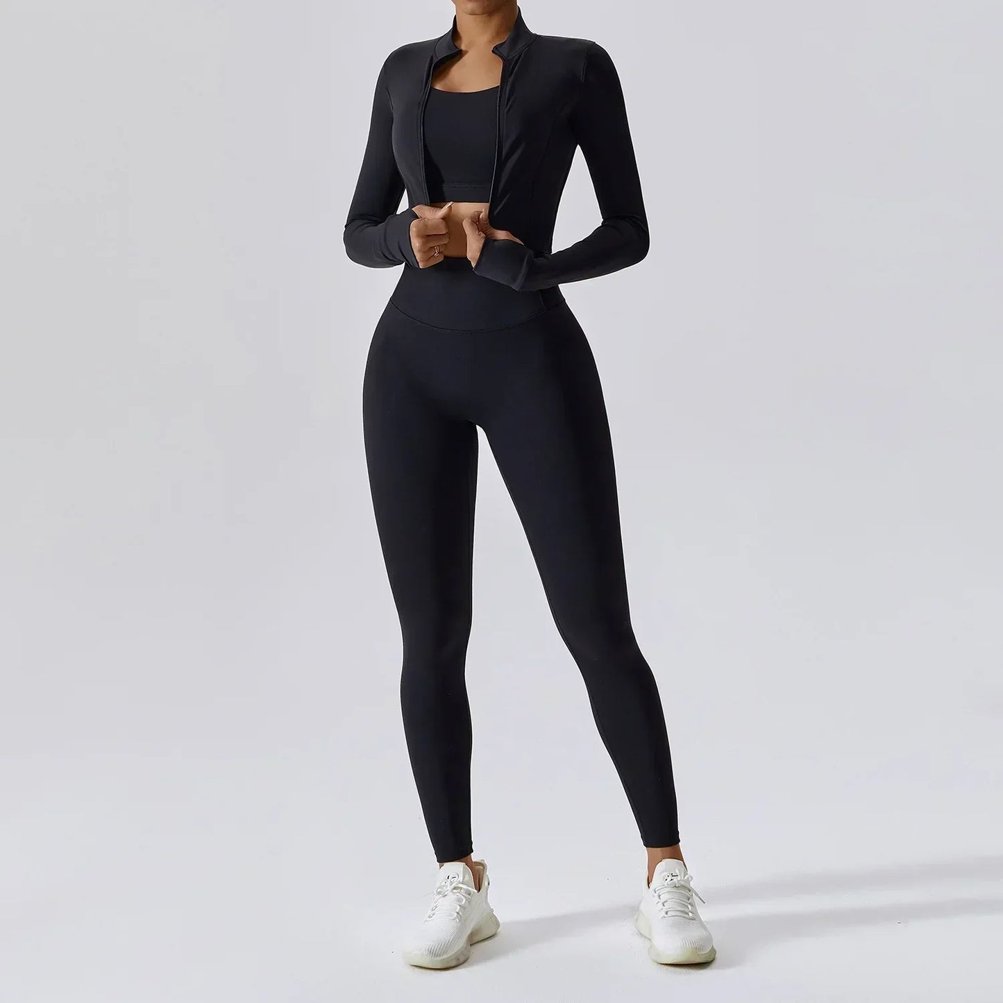 Completo Sportivo Donna Tre Pezzi con Gilet e Pantaloni