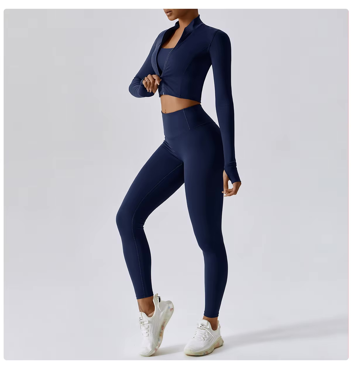 Completo Sportivo Donna Tre Pezzi con Gilet e Pantaloni