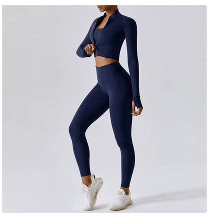 Completo Sportivo Donna Tre Pezzi con Gilet e Pantaloni