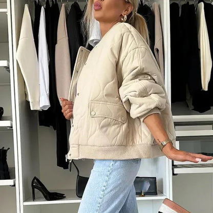 Giacca Bomber Donna Imbottita Stile Casual