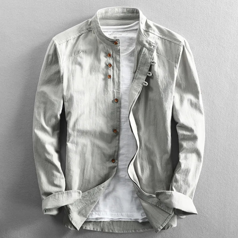 Camicia Uomo Stile Katana Cotone e Poliestere Regular Fit