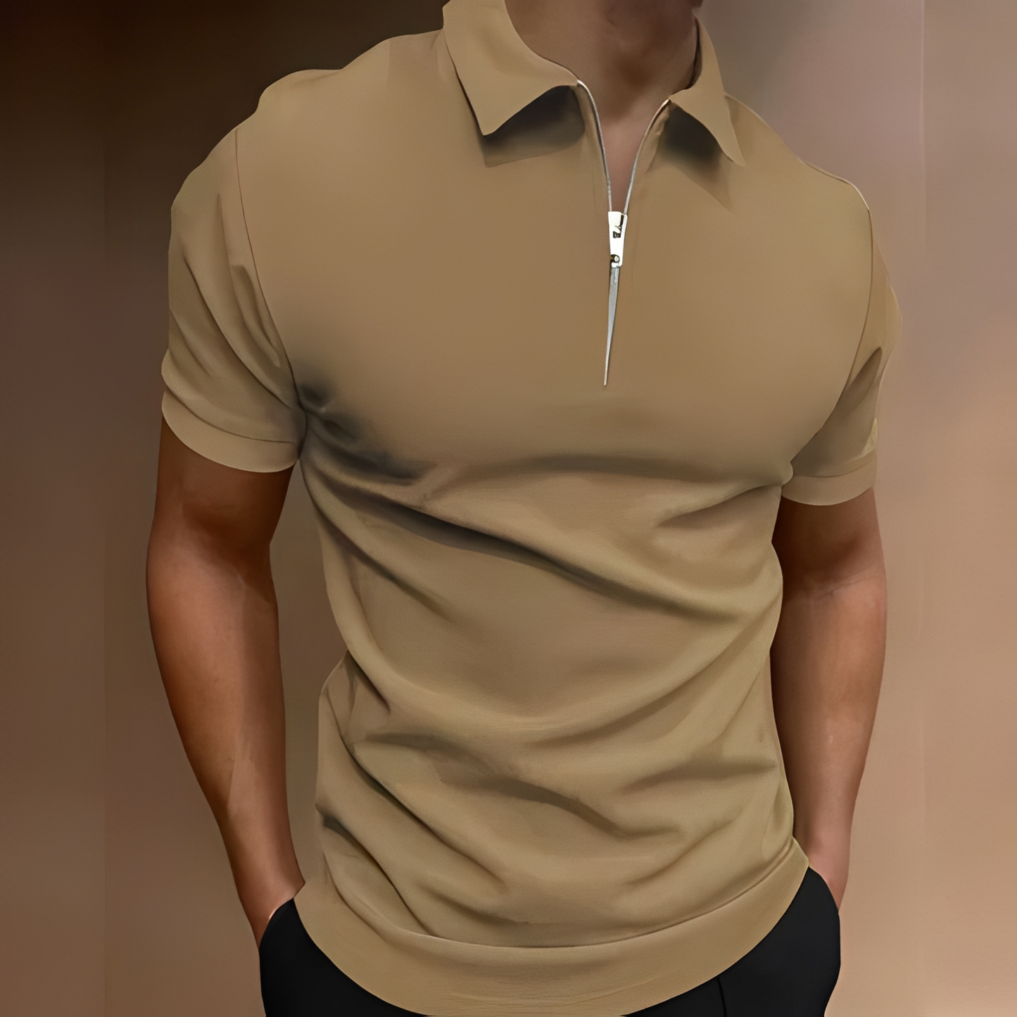 Camicia Uomo Tradizionale con Zip Superiore