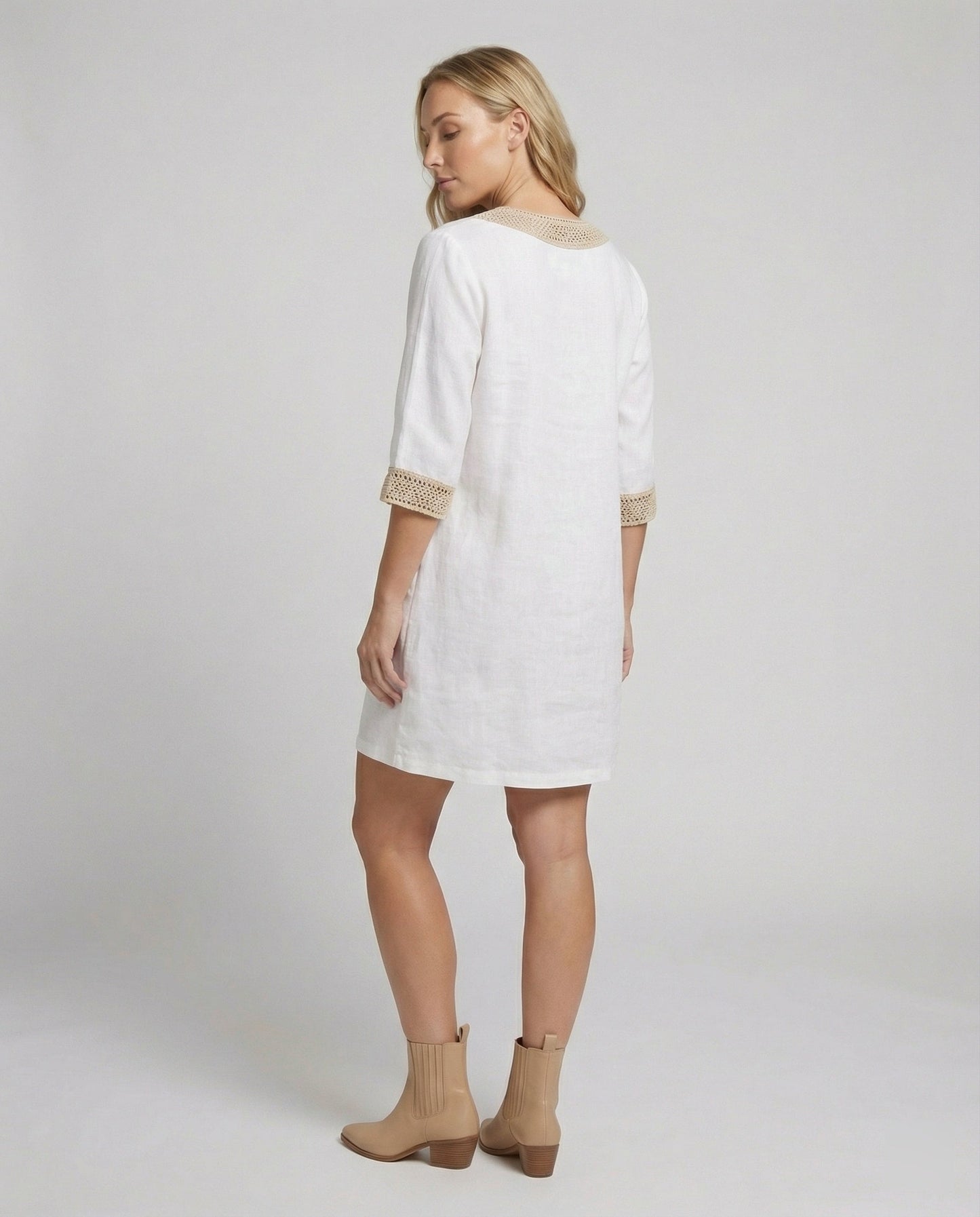 Abito Mini Donna Stile Boho Scollo a V Estate