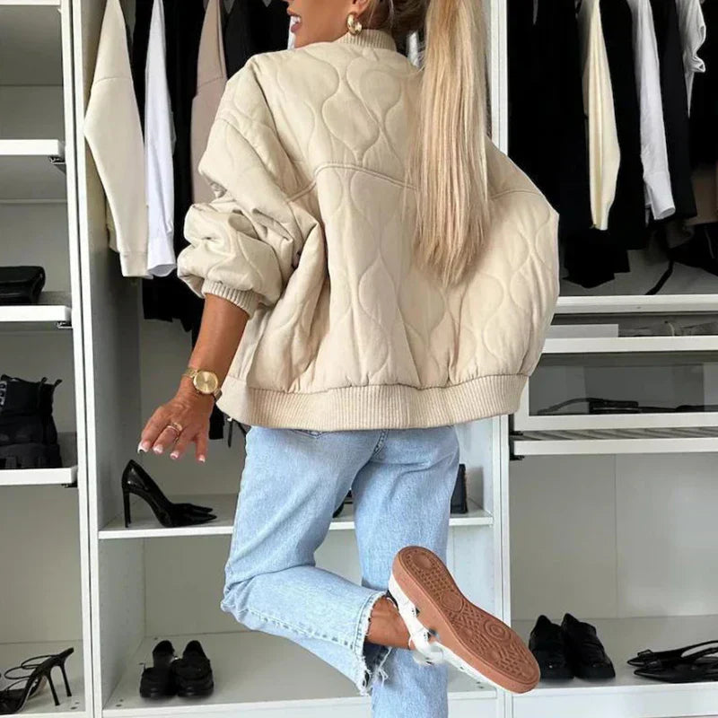 Giacca Bomber Donna Imbottita Stile Casual
