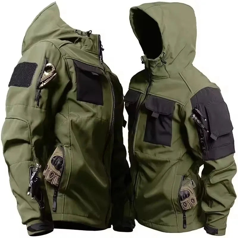 Giacca Uomo con Cappuccio e Chiusura Zip Intera