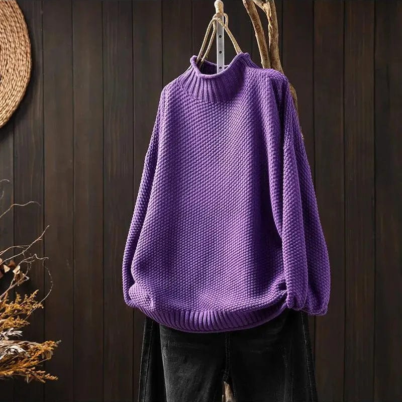 Maglione Donna Dolcevita Morbido Vestibilità Ampia - Brentozzi