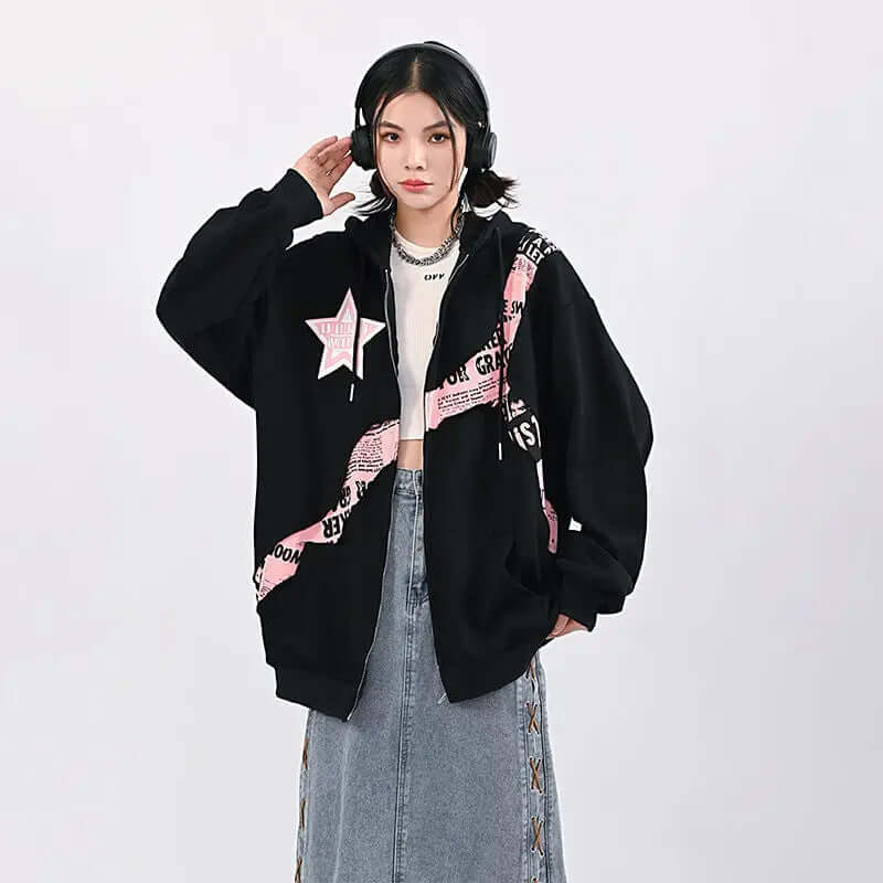 Felpa Oversize Donna con Stampa Comoda Streetwear