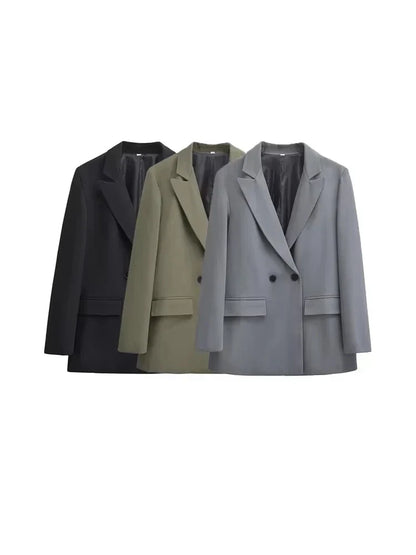 Giacca Donna Doppiopetto Stile Blazer Slim Fit - Brentozzi