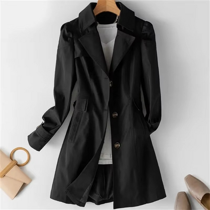 Trench Coat Donna Medio Lunghezza Classico Autunnale Invernale