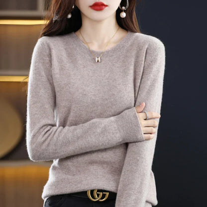 Maglione Donna in Cashmere Girocollo Classico Elegante