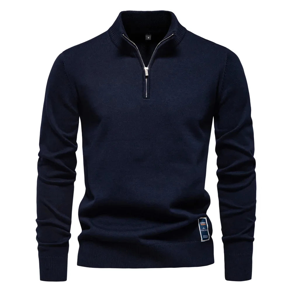 Maglione Uomo con Mezza Zip Classico e Comfort Regular Fit