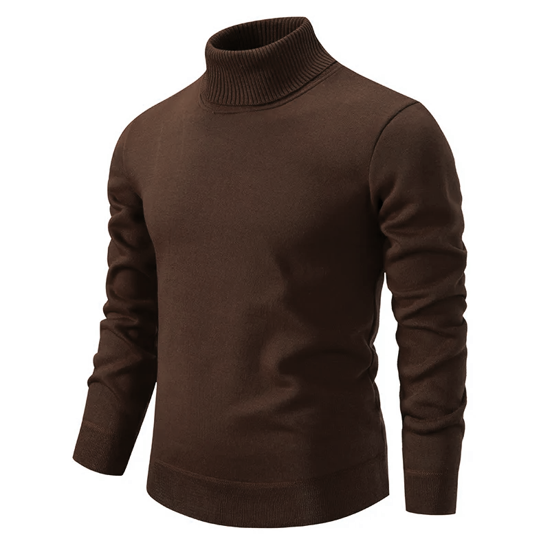 Maglione Uomo in Cotone Morbido Collo Alto Comfort