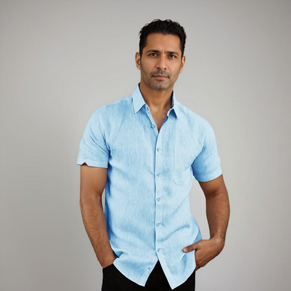 Camicia Uomo Manica Corta Classica Cotone - Brentozzi