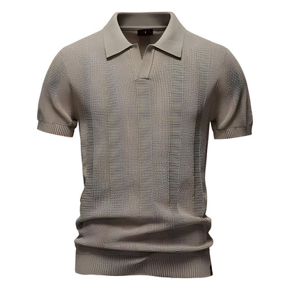 Polo Uomo Elegante Tessuto Morbido Classico