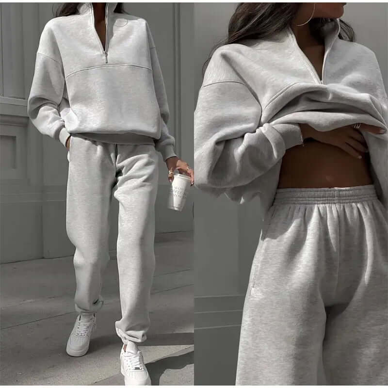 Completo Donna Maglia e Pantaloni in Maglia Casual