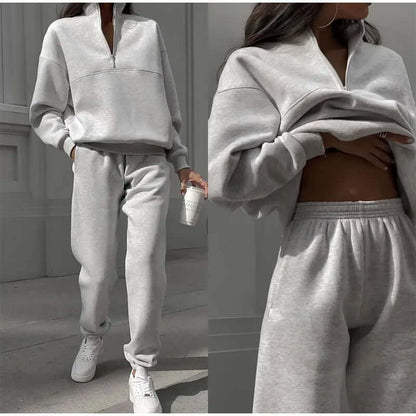 Completo Donna Maglia e Pantaloni in Maglia Casual