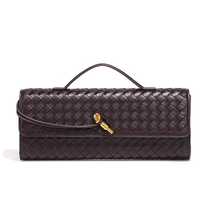 Clutch Donna in Pelle Vegana Intrecciata Stile Classico
