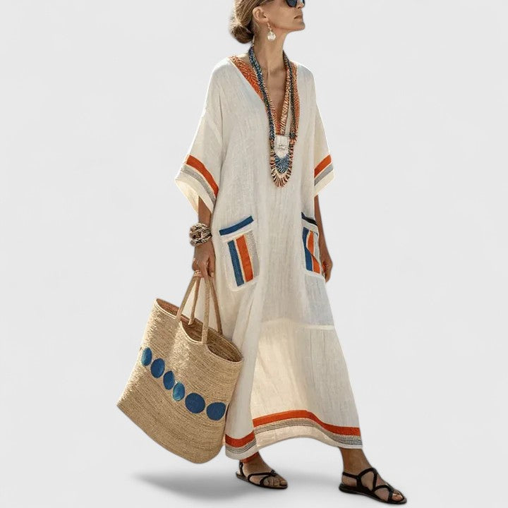 Abito Maxi Donna Boho Tasche