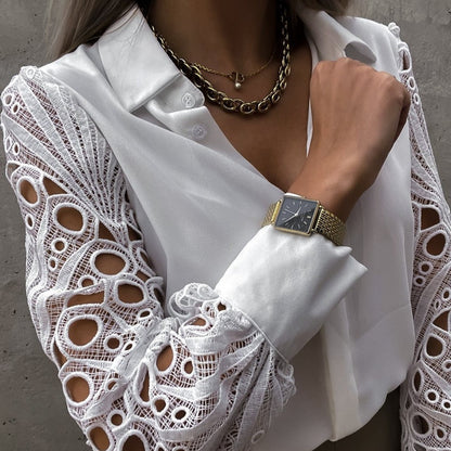 Blusa Donna Scollo a V Vestibilità Larga