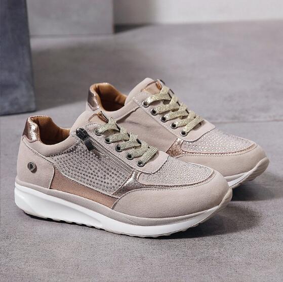 Sneakers Donna Effetto Camoscio con Zip - Brentozzi