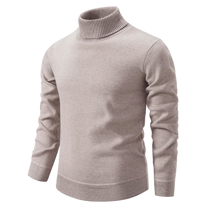 Maglione Uomo in Cotone Morbido Collo Alto Comfort