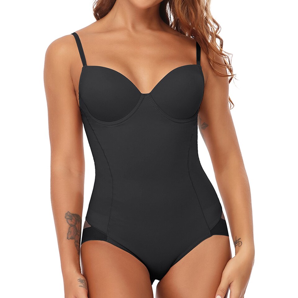 Body Donna Monopezzo con Sostegno Sottopetto e Spalline