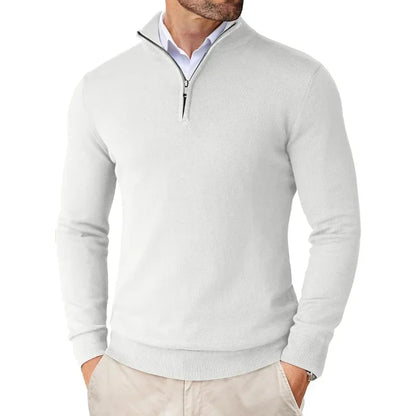 Maglione Uomo Zip Frontale Vestibilità Regolare