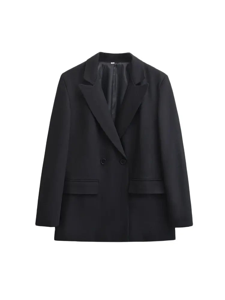 Giacca Donna Doppiopetto Stile Blazer Slim Fit