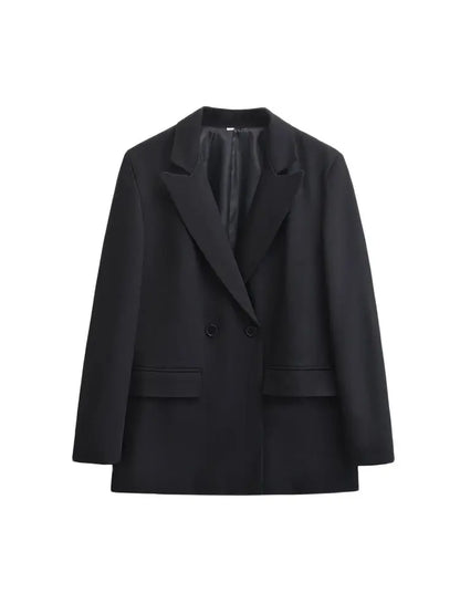 Giacca Donna Doppiopetto Stile Blazer Slim Fit