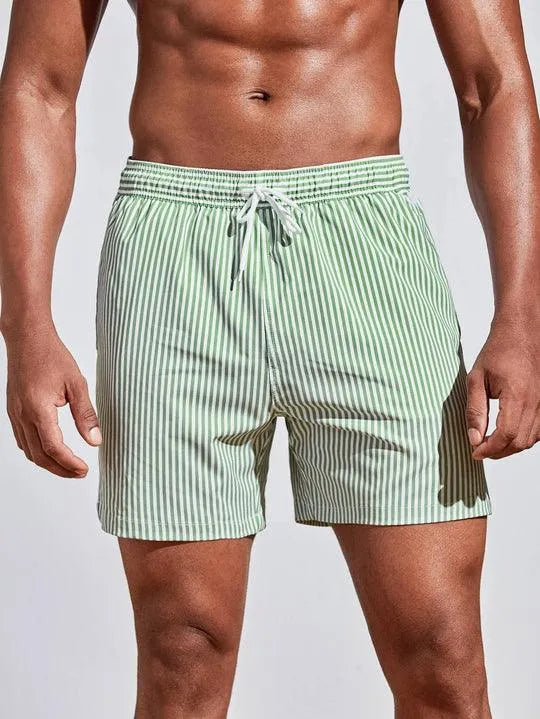 Costume da Bagno Uomo a Righe Taglio Classico Estivo