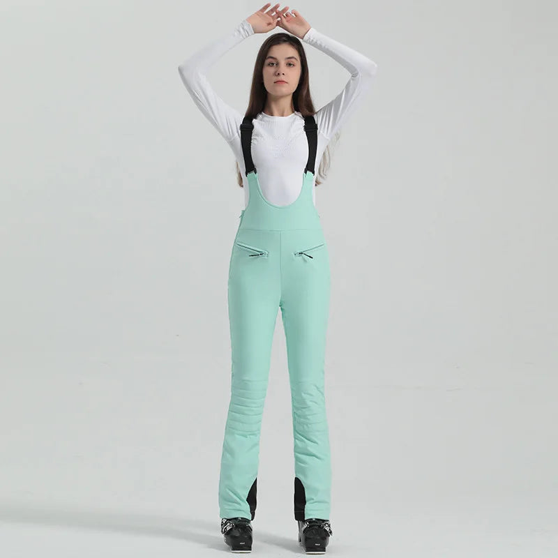 Pantaloni Donna con Bretelle e Vita Elastica