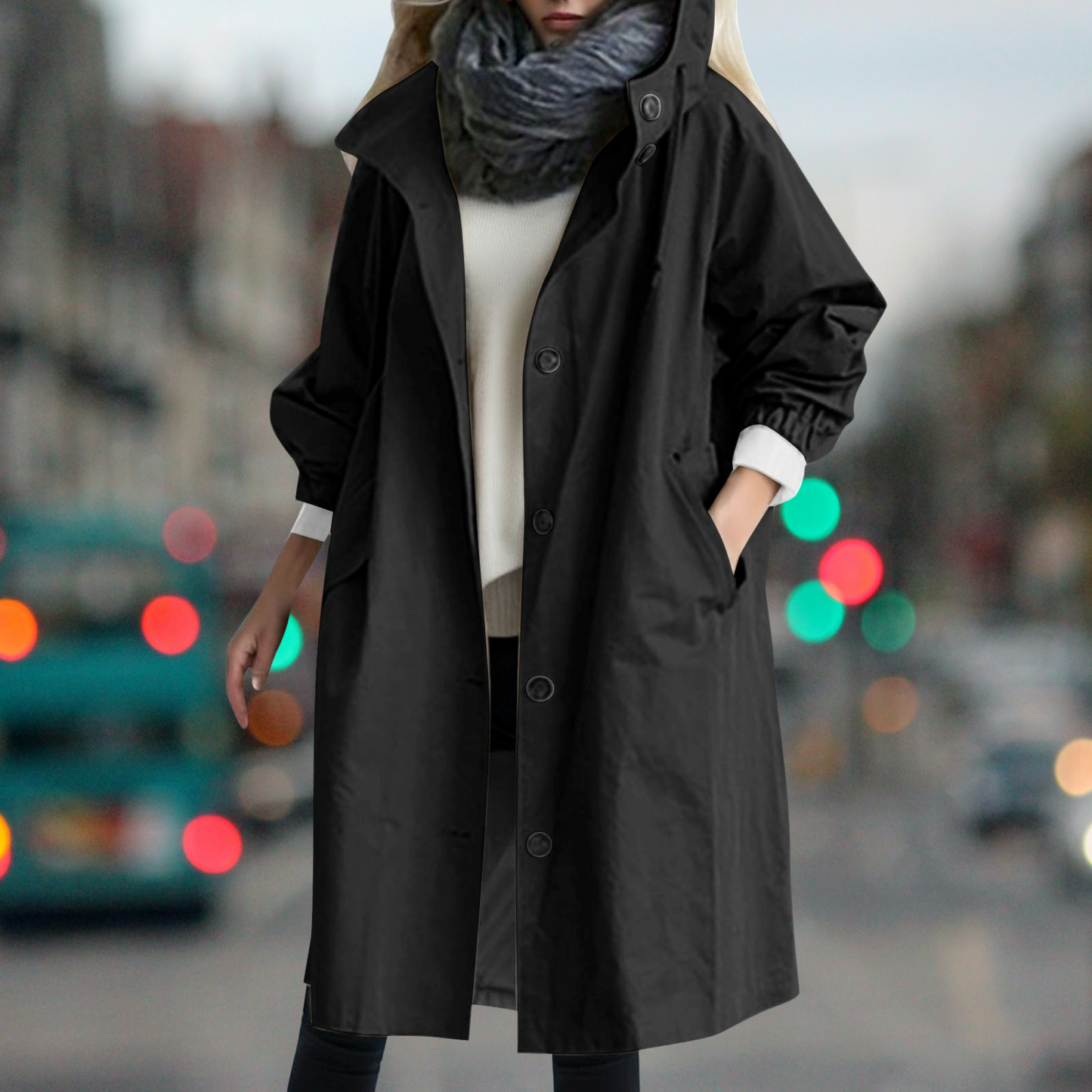 Trenchcoat Donna Impermeabile Vestibilità Classica