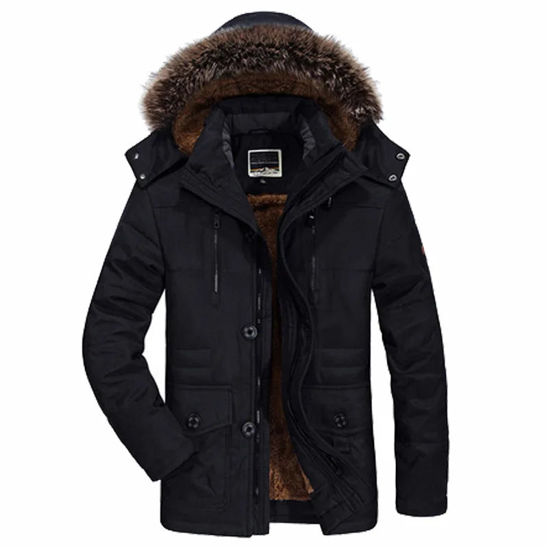Giacca Invernale Uomo con Cappuccio Antivento Calda Comoda