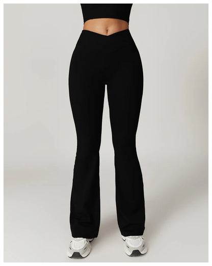 Pantaloni Yoga Donna Vita Alta Fascia Laterale - Brentozzi