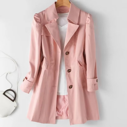 Trench Coat Donna Medio Lunghezza Classico Autunnale Invernale