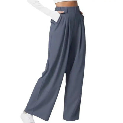 Pantaloni Estivi Donna Vita Alta Taglio Largo