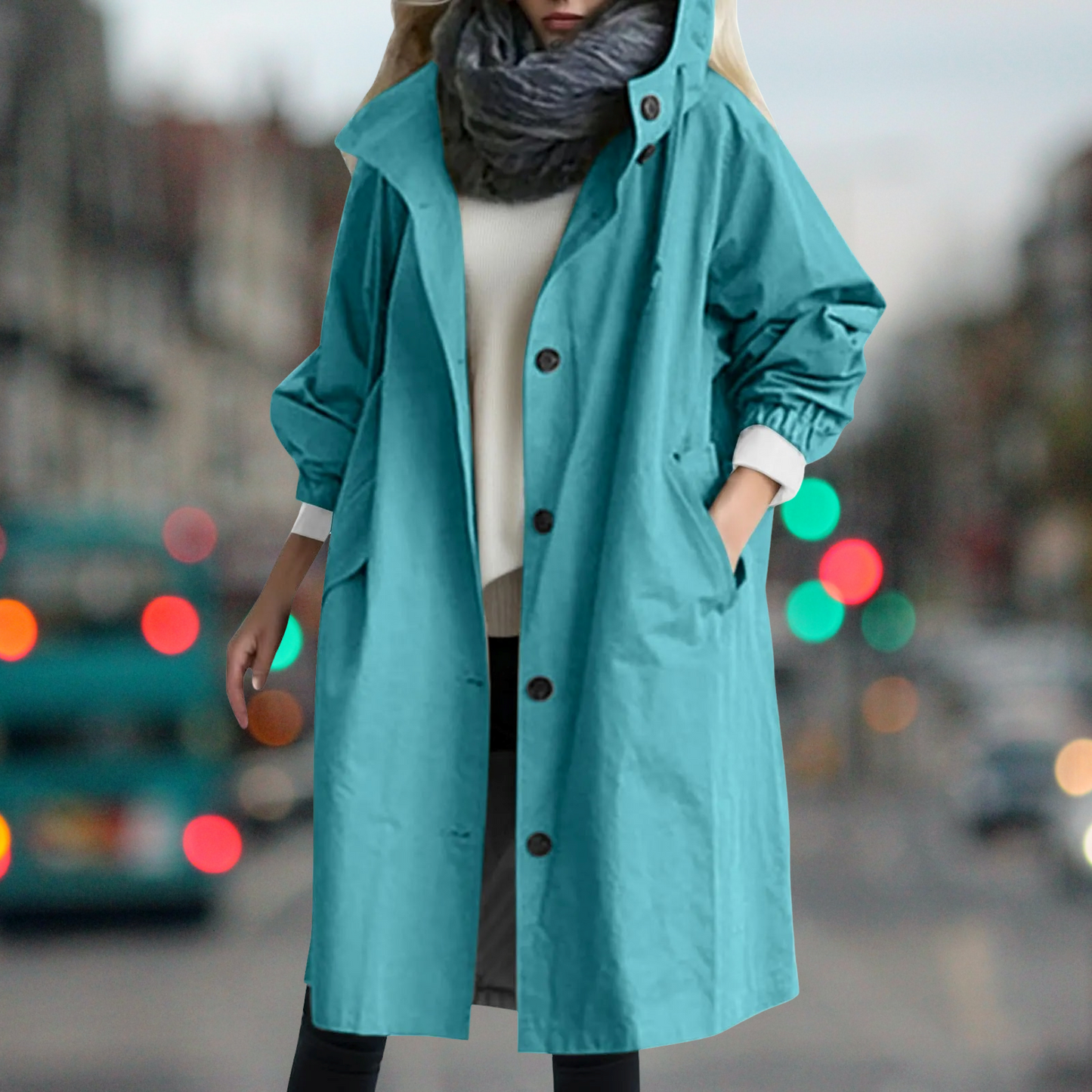 Trenchcoat Donna Impermeabile Vestibilità Classica