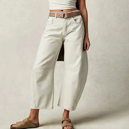 Jeans Donna Baggy Vita Alta Vestibilità Ampia