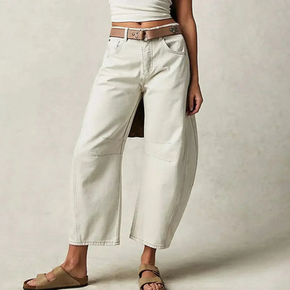 Pantaloni Donna Taglio Largo Vestibilità Dritta