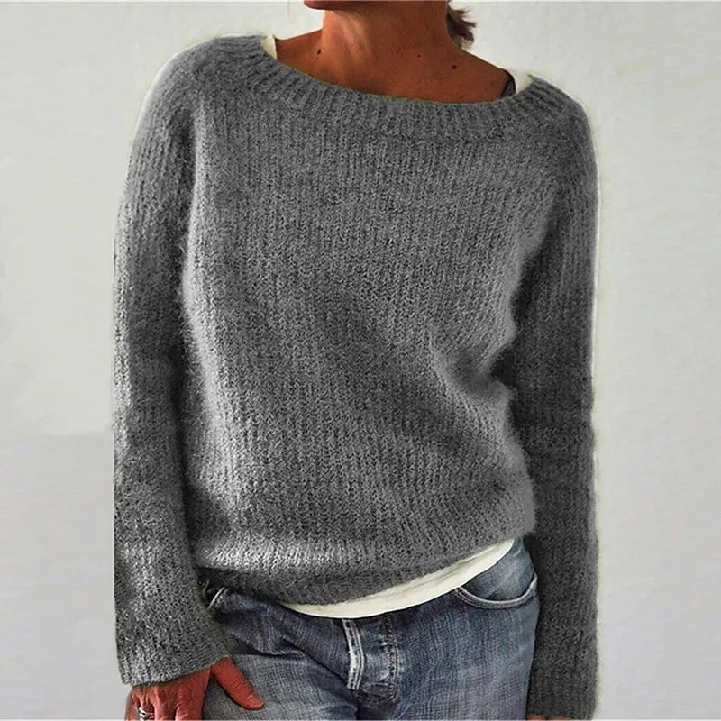 Maglione Donna in Lana Girocollo Stile Norvegese Invernale
